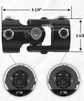 One Inch Double D Steering Universal Joint Shaft Black 83mm Long U Joint For Automotive And Industrial Use showing dimensions