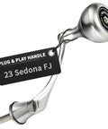 Locked Type Power Handle Square Shaft For Shimano Spinning Reels Aluminum 58mm Handle 33mm Knob Silver Finish Beefy Grip