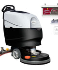 20 Inch Walk Behind Floor Scrubber With Brush And Lithium Battery, 5 Hour Run Time, 13 Gallon Capacity, commercial floor scrubber