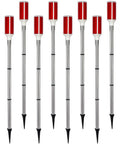 Solar Powered Driveway Markers Pack Of 10 Reflective Red Go To Lights with adjustable height for outdoor safety