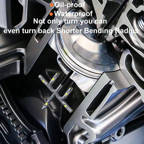 Game Changer Articulating Borescope With Dual Lenses And Built In Light, flexible probe in engine cylinder view