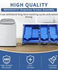 Dispenser Drawer Assembly For Front Load Washer Replaces WH42X34717 White Durable ABS Plastic With Smooth Sliding Fit Compatible With Matching Replacement Parts WH42X34191 And Related Models front view