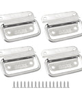 Built Tough 304 Stainless Steel Foldable Pull Handles, 75mm x 45mm, includes screws for toolboxes, silver 4 pack.