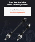 Hyundai Sonata Front CV Axle Shaft Assembly Set For 2011 2014 Two Piece Driver And Passenger Sides Drop In Replacement