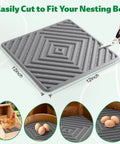 Washable Chicken Nesting Pads For Nesting Boxes, 12x12 inch, grey, with scissors cutting edges for customization
