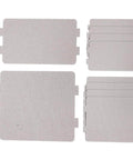 High Temperature Mica Sheets For Microwave Ovens Heat Shield And Insulation Cover Replacement Parts For Kitchen Home Repair And Efficient Cooking Easy Trim Fit Durable Insulation Panels, shown laid out with grooved edges for easy installation.