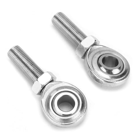 2Pcs CmR-8 Rod End Ball Bearing Kit, 1/2 In Bore 1/2-20 RH Male Thread Stainless Steel, close-up view of heavy-duty heim joints.