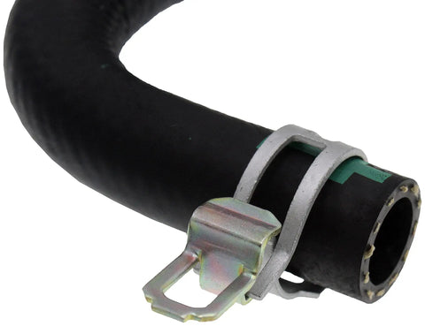 Close-up of HVAC Heater Hose Assembly Replacement For Ford And Lincoln Vehicles showing hose clamp and durable design.