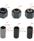 Router Collet Chuck And Nut Set With Reducer Sleeves For Easy Swap One Half Inch And One Quarter Inch Shanks Replacement Kit
