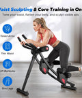 Woman using Heavy Duty Adjustable Ab Machine And Upgraded Split Track Core Trainer For Savage Home Workouts to sculpt her midsection.