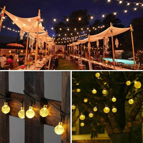 Battery Operated Globe Fairy Lights 16 Feet Waterproof With Timer And 8 Modes 30 LEDs Warm White Indoor Outdoor Decor