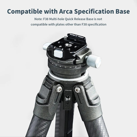 Multi Hole Camera Quick Release Plate Kit With 1 Quarter To 3 Eighth Inch Thread on Arca Specification Tripod Base