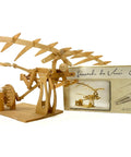 Leonardo Da Vinci Ornithopter 3D Puzzle And Engineering Toy For Kids 9 And Up Educational Science Kit With Wood Pieces Hands On Flight Model Build Totally Fun Gift Idea For Girls And Boys, wood model and box