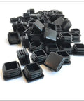 Solid As A Rock Square Tube Plugs Pack Of Eight Fits Fence Rails And Table Legs Match Fourteen To Twenty Gauge Steel With One Point One Eight Inch Plug Width Built Tough For Backyard Rigs And Fitness Stations Sweet For Any DIY Build - black square tube plugs pile.