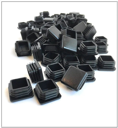 Solid As A Rock Square Tube Plugs Pack Of Eight Fits Fence Rails And Table Legs Match Fourteen To Twenty Gauge Steel With One Point One Eight Inch Plug Width Built Tough For Backyard Rigs And Fitness Stations Sweet For Any DIY Build - black square tube plugs pile.