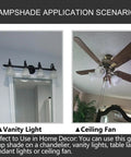 4 Pack Bell Shaped Alabaster Glass Ceiling Fan Light Covers Replacement Globes on ceiling fan and vanity light
