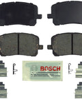 Blue Ceramic Disc Brake Pad Set With Hardware For Front, Quiet Stops, No More Brake Fade, Long Lasting Stopping Power, Compatible With Pontiac Vibe, Toyota Corolla And Matrix, Easy Install