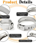 560 Piece Single Ear Hose Clamps Kit Pro Grade Stepless 22 Size From 5.3 mm To 36.1 mm 304 Stainless Steel Clamps Design Details