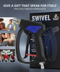 Compact Pressure Washer Gun With 3 Eighths Inch Smooth Swivel And 1 Quarter Inch Quick Connect, Car Wash Foam Cannon Compatible package