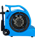 Three Speed 1HP Air Mover With 4000 CFM For Fast Floor And Carpet Drying Heavy Duty Rotomold Housing Handy Wheel Kit Blue