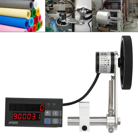 Slick Digital Roller Length Counter Loaded With Dual Relay Outputs And Dead Simple Setup Measures Feet Inches Meters Or Yards Up To 999999 Units For Killer Cutting Operations