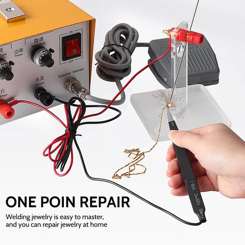 Using a 30A Handheld Jewelry Spot Welder For Gold Silver Platinum And Steel Pro Grade Pulse Arc Welder Machine