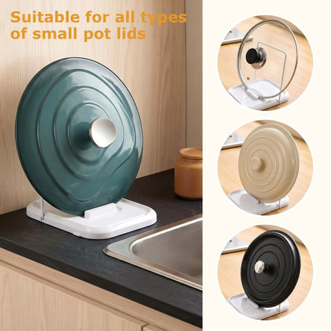 Say Goodbye To Soggy Counters With This Foldable Pot Lid Holder And Spoon Rest Durable Slow Cooker Stand Non Slip Design Secures hot glass metal lids