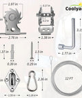 Shade Sail Hardware Kit All In One Ratchet Winch And Cable Rope Tightener For Rectangle Square And Triangle Shade Sail