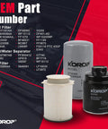 6.7L Diesel Fuel Filter Water Separator And Oil Filter Set For Ram 2500 3500 4500 5500 2013 2018 with OEM part numbers.