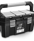 Durable 14 Inch Tool Box With Removable Tray For Hobby And Craft Storage Lightweight Three Pound PP Plastic Box Built To Last