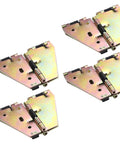Four Pack Premium Drop Leaf Table Hinges Heavy Duty Zinc Plated Steel Folding Table Brackets With Easy Setup Screws Bronze Tone.