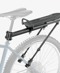 Retractable Aluminum Bike Rear Rack Cargo Carrier for Bicycle Luggage, Heavy Duty Post Mount with stainless screws on bike