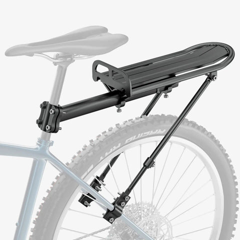 Retractable Aluminum Bike Rear Rack Cargo Carrier for Bicycle Luggage, Heavy Duty Post Mount with stainless screws on bike