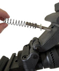 Detail of repair tool component for Heavy Duty Bicycle Repair Stand And Pro Grade Repair Tools YC-100-R showing spring mechanism