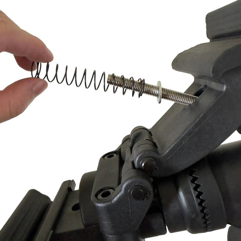 Detail of repair tool component for Heavy Duty Bicycle Repair Stand And Pro Grade Repair Tools YC-100-R showing spring mechanism