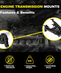 Engine Motor Mount Set For 2003 2008 Toyota Corolla Matrix 1.8L And Pontiac Vibe Replacement A4230 A4219 A4218 A4221 features