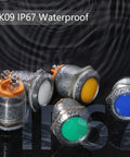 Multicolor LED Indicator Light 19mm Three Quarter Inch Waterproof Signal Lamp For Car Truck Boat 12V DC AC Metal Housing High Brightness Pilot Dash Light Red Green Blue Yellow White 5 Pcs