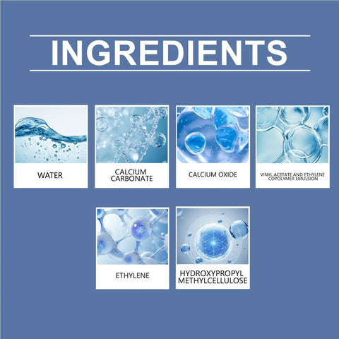 Ingredients list for Wall Repair Paste Crack Filler Kit With Fast Dry Putty For Drywall Concrete Tile And Ceiling Seamless Texture Patch
