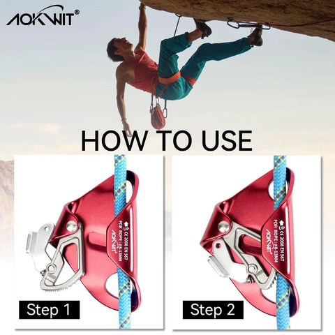 Chest Ascender Rope Grab Go-To Tree Climbing And Rappelling Gear Ultralight Durable Aluminum Alloy Rescue Equipment CE Certified in Red