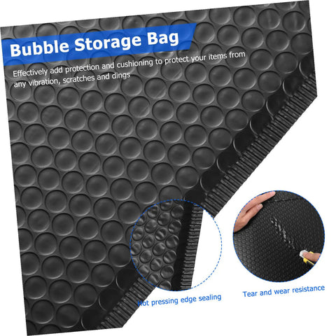 Close-up of 25 Pack Black Bubble Mailers Padded Envelopes Beefed Up Thickened Poly Bubble Packaging Bags Self Seal Adhesive