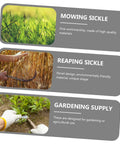 Five Piece Easy To Use Garden Weeding Tool Set With Folding Sickle And Light Serration For Root Removal Mowing And Weeding In The Yard Ergonomic Lightweight And Handy For Daily Gardening image showing tools