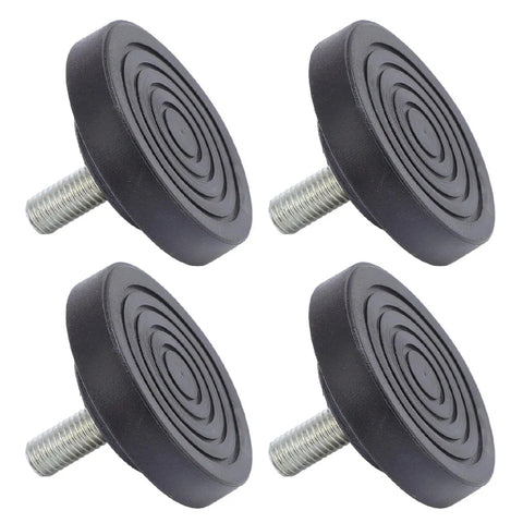 Heavy Duty Rubber Feet Levelers For Furniture Protection And Stability 58mm Diameter Screw On No Slip Floor Protectors