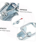Heavy Duty Toggle Latch Clamp Set Of 2 With 2183 Lbs Holding Capacity Anticorrosive Galvanized Iron Quick Release Pull Latch For Toolbox And Drawer Chests Built To Last Tough As Nails Ready To Roll, galvanized iron close-up