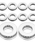 AXK1528 Thrust Needle Roller Bearing Set with 20 Washers, Chrome Steel Rollers, Steel Cage, 15mm ID, 28mm OD, 4mm Thick for Heavy Duty Loads