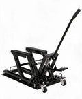 Heavy Duty 1500Lb Hydraulic Motorcycle Lift Jack With Adjustable 4.7 To 14.57 Inches Height Range Non Slip Platform Safety Lock Garage Scissor Jack For Motorcycles ATVs UTVs Dirt Bikes Car Maintenance Tool black hydraulic lift on caster wheels