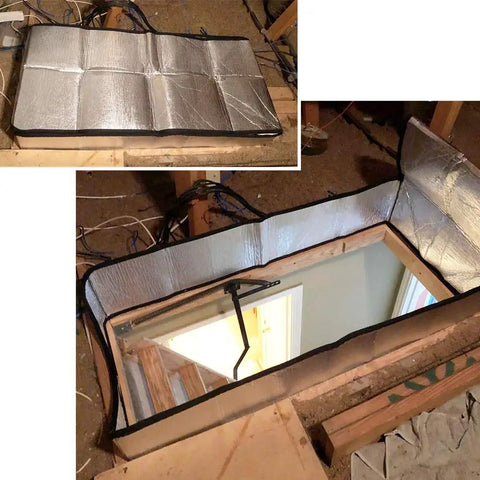 Energy Saving Attic Door Insulation Cover Fits 25 X 54 X 11 Inches, Fireproof Attic Tent With Access Zipper For Pull Down Ladders