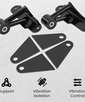 Black Pair Weld In Engine Swap Motor Mounts Kit For Ford SBF Small Block V8 289 302 351W with two mounts and four plates