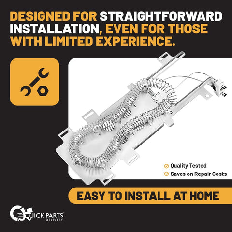 Dryer Heating Element Replacement Kit with Thermostat and Thermal Fuses for Kenmore Maytag Dryers DIY Friendly Install