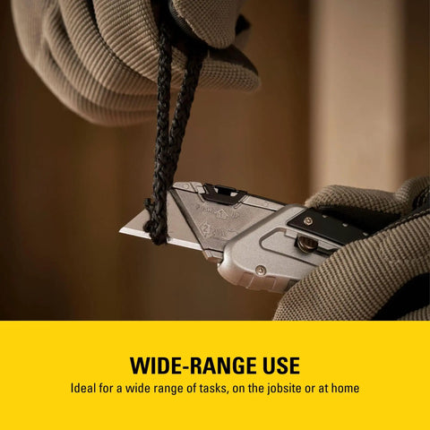Person using Sport Knife With Easy Blade Change And One Handed Quick Slide Blade Slider Takes Standard Utility Blades Safety Feature