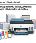 Smart Tank 7602 Wireless All In One Ink Tank Printer With Scanner And Copier, Cartridge Free Refillable, 2 Years Of Ink Included